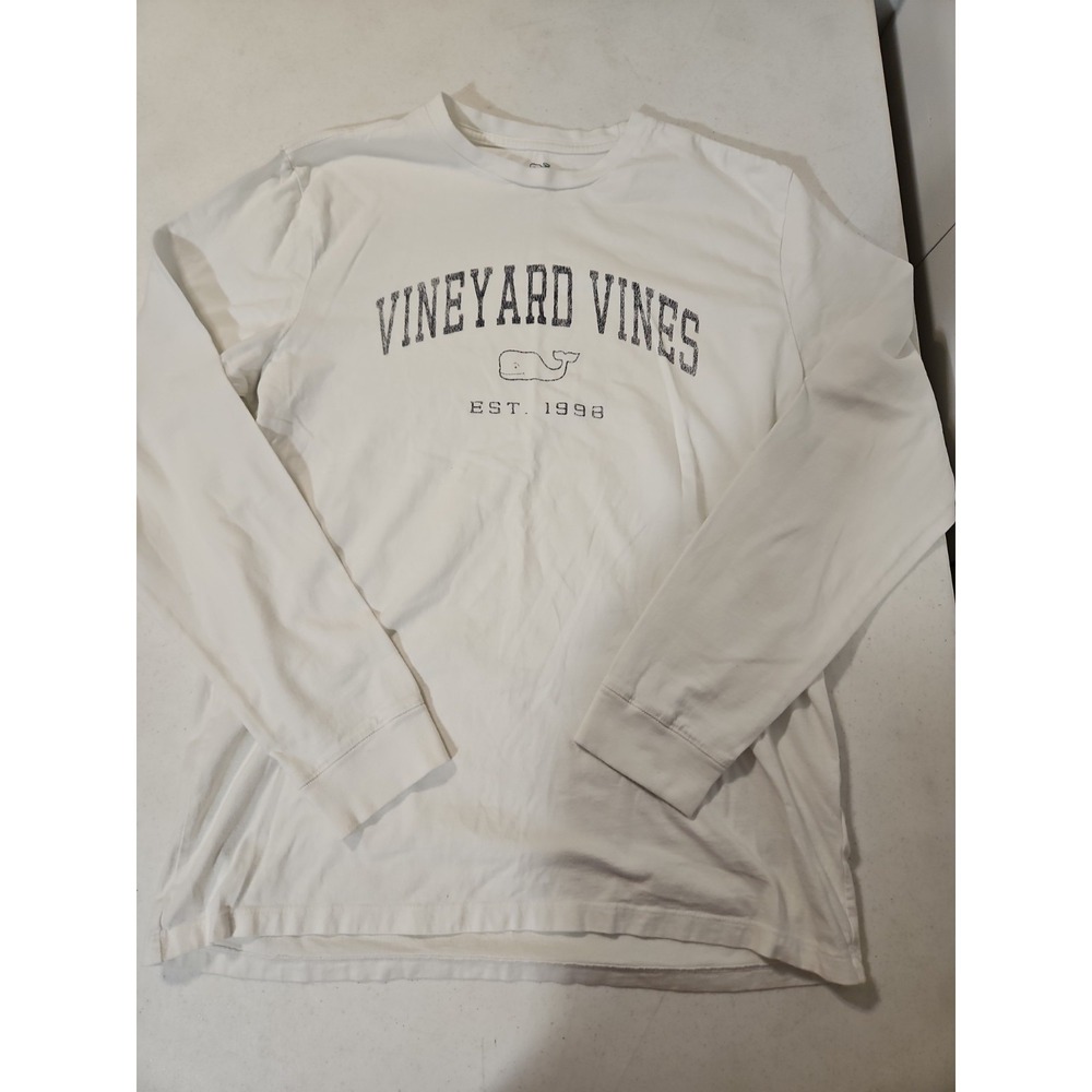 Vineyard Vines Heritage Long-Sleeve Tee White Whale Logo Mens Medium (1683